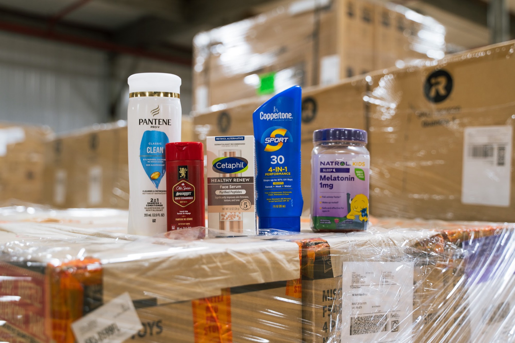 Everyday products on the warehouse floor, ready to list